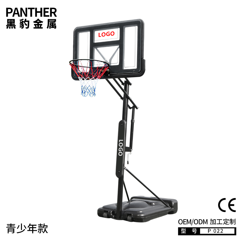 P022青少年可移動(dòng)手搖升降便攜式籃球架